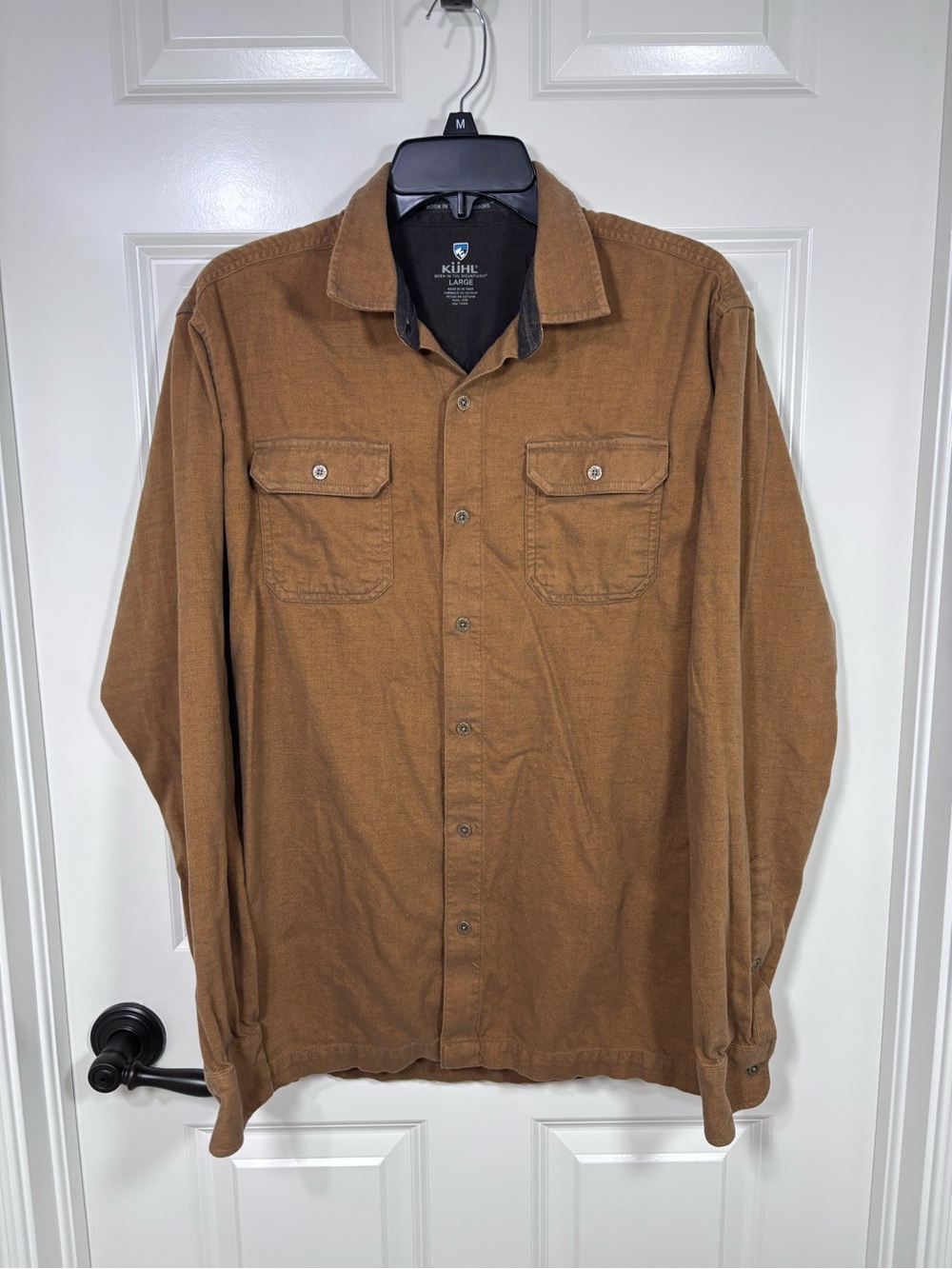 Kuhl Long Sleeve Button Up Flannel Shirt Men’s L Brown